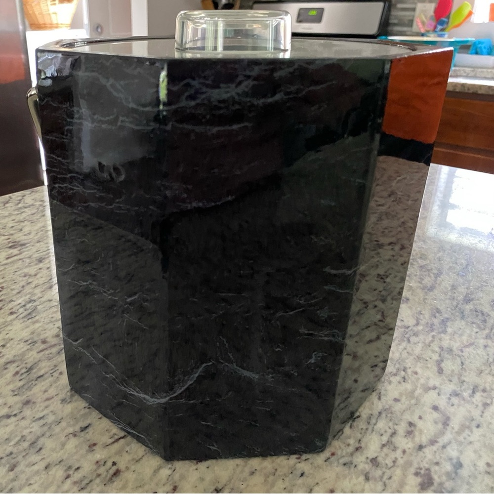 Kraftware ice bucket marbled print party dining y2k